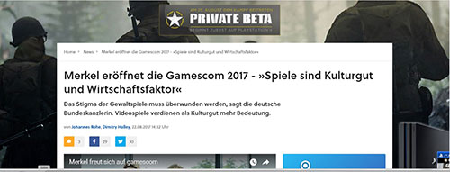 Merkel Gamescom 2017