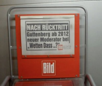 Bild: Guttenberg bei Wetten, dass...?