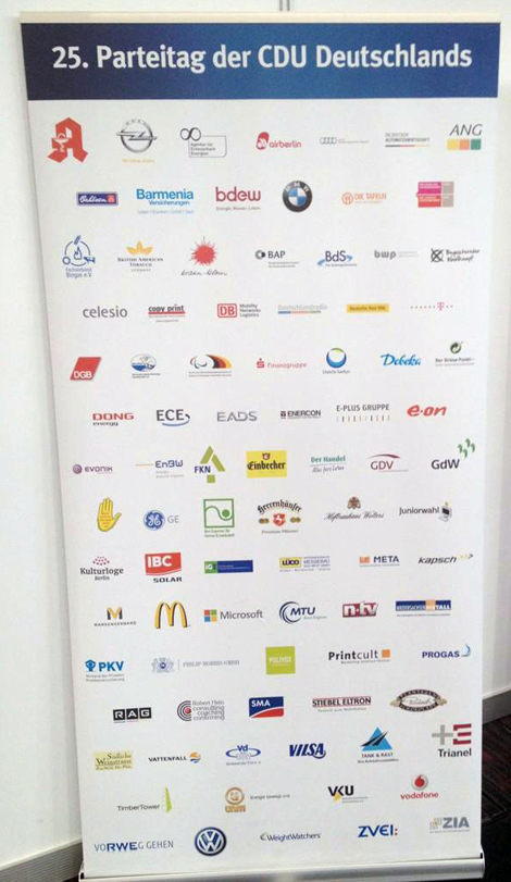 DGB Sponsor des CDU-Parteitags