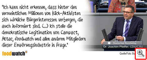 CDU-Abgeordneten Dr. Joachim Pfeiffer wettert gegen die TTIP-Proteste