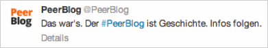 peerblog - das wars