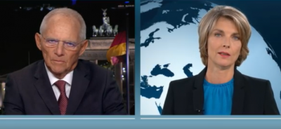 Heute Journal mal wieder ein Tiefpunkt: Schäuble der Superdemokrat, bei 9/11 keinerlei Zweifel an der offiziellen Version, Populist und der Wippschaukeleffekt.