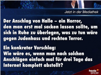 Insgesamt eine ziemlich miese Heute Show