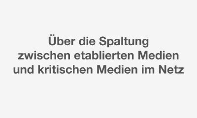 Die Mehrheit der etablierten Medien belegt zurzeit eindrucksvoll, dass diese Medien als Stütze einer pluralen demokratischen Debatte ausfallen