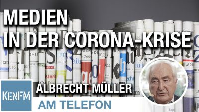 Medien in der Corona-Krise. Albrecht Müller am Telefon.