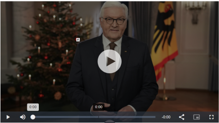 Zur Weihnachtsansprache des Bundespräsidenten