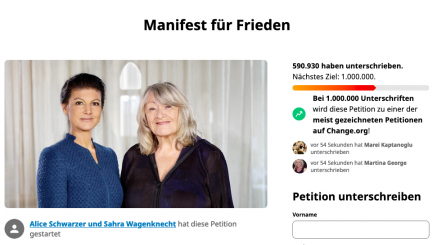 Das „Manifest für Frieden“ und die (freundlich geförderte) „Gegenpetition“