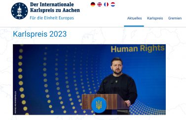 Karlspreis – Kriegswütiger Namensgeber und gegründet von einem elitären Zirkel ehemaliger NSDAP- und SA-Mitglieder