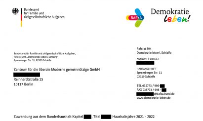 Familienministerium räumt finanzielle Vorzugsbehandlung des Grünen-nahen Projektes „Gegneranalyse“ ein