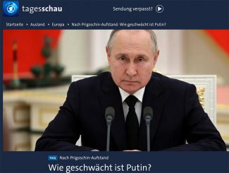 Wie die Tagesschau manipuliert, wie sie die in die Welt gesetzten Behauptungen über Putins „Schwächen“ zu retten versucht. Mithilfe von „Experten“