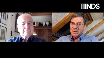 Gespräch Roland Kern (Städtepartnerschaft Speyer/Kursk) mit Albrecht Müller