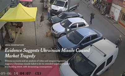 Fake News von Tagesschau und Baerbock? – „Russischer Terrorangriff“ auf Marktplatz von Kostjantyniwka war laut New York Times wohl ukrainische Rakete