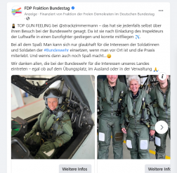 Strack-Zimmermann bei Luftwaffenbesuch: „Und wenn‘s dann noch Spaß macht…“