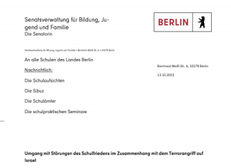 „Gefährdung des Schulfriedens“ – CDU-Bildungssenatorin verbietet das Tragen von Palästinenser-Tüchern an allen Berliner Schulen