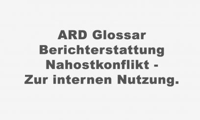 44 Seiten Sprachregelung der ARD zum Nahostkonflikt – ein unglaublicher Skandal