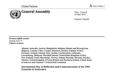 Wird mit der UN-Resolution zu Srebrenica der Balkan erneut in Brand gesetzt?