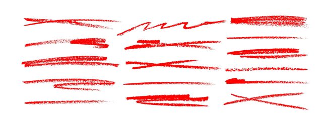 Von roten Linien und rosa Strichlinien