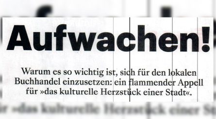 „Wenn Sie zu Weihnachten noch ein Buchgeschenk brauchen, gehen Sie zum örtlichen Buchhandel.“