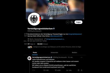 Verteidigungsministerium und Bundeswehr kapitulieren: Rückzug von der Plattform „X“ – und tschüss!
