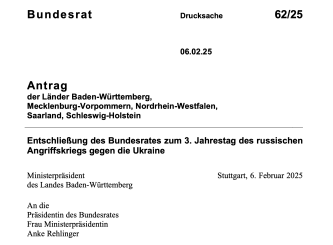 BSW-Regierungsbeteiligung verändert Abstimmungsverhalten im Bundesrat zu Waffenlieferungen und Sanktionen gegen Russland