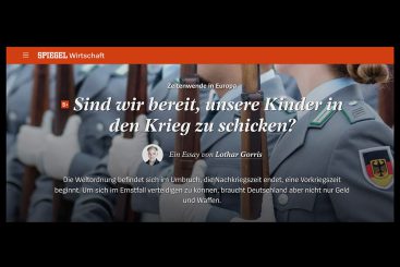 Spiegel-Redakteur fragt: „Sind wir bereit, unsere Kinder in den Krieg zu schicken?“