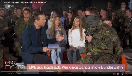 Kriegstüchtigkeit und das ZDF-Morgenmagazin: Eine zehnminütige Propagandashow – unter Anwesenheit von Ingolstädter Schülern