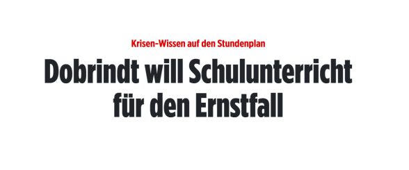 Dobrindt: „Zivile Verteidigung gehört in die Schulen“ – aber nicht während das Land kriegstüchtig werden soll!
