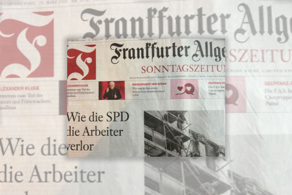 Wieviel Stuss die Frankfurter schon auf ihrer ersten Seite verbreiten kann