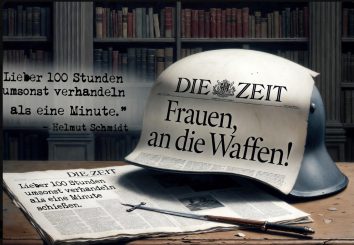 Militarisierung: „Frauen, an die Waffen!“ heißt es in der Zeit. Nein, Journalisten in die Redaktionen