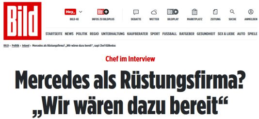 Mercedes und Kriegstüchtigkeit: Bereit mitzumachen