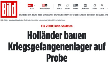 Niederlande baut Kriegsgefangenenlager für russische Soldaten – Drehen sie jetzt völlig durch?
